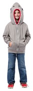 Rasta Imposta Hoodie Shark Zipped Grey Sweatshirt, Child Size 7-10 GC16004710