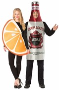 Rasta Imposta Screwdriver Drink Vodka Bottle & Orange Slice Couples Costume, Adult One Size 10331