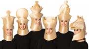 Rasta Imposta Ultimate Deluxe Beige 6 Piece Chess Headpieces Costume Bundle, Adult One Size 20056