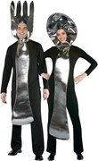 Rasta Imposta Silver Fork & Spoon Couples Costume, Adult One Size 10011
