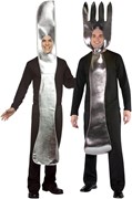 Rasta Imposta Silver Knife & Fork Couples Costume, Adult One Size 10013