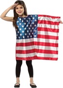 Rasta Imposta USA Flag Dress Halloween Costume, Child Size 4-6 GC194246