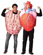 Rasta Imposta Heart & Brain Couple Halloween Costume, Adult One Size 20069