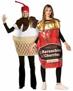 Rasta Imposta Maraschino Cherries Jar & Ice Cream Sundae Couple Halloween Costume 20086