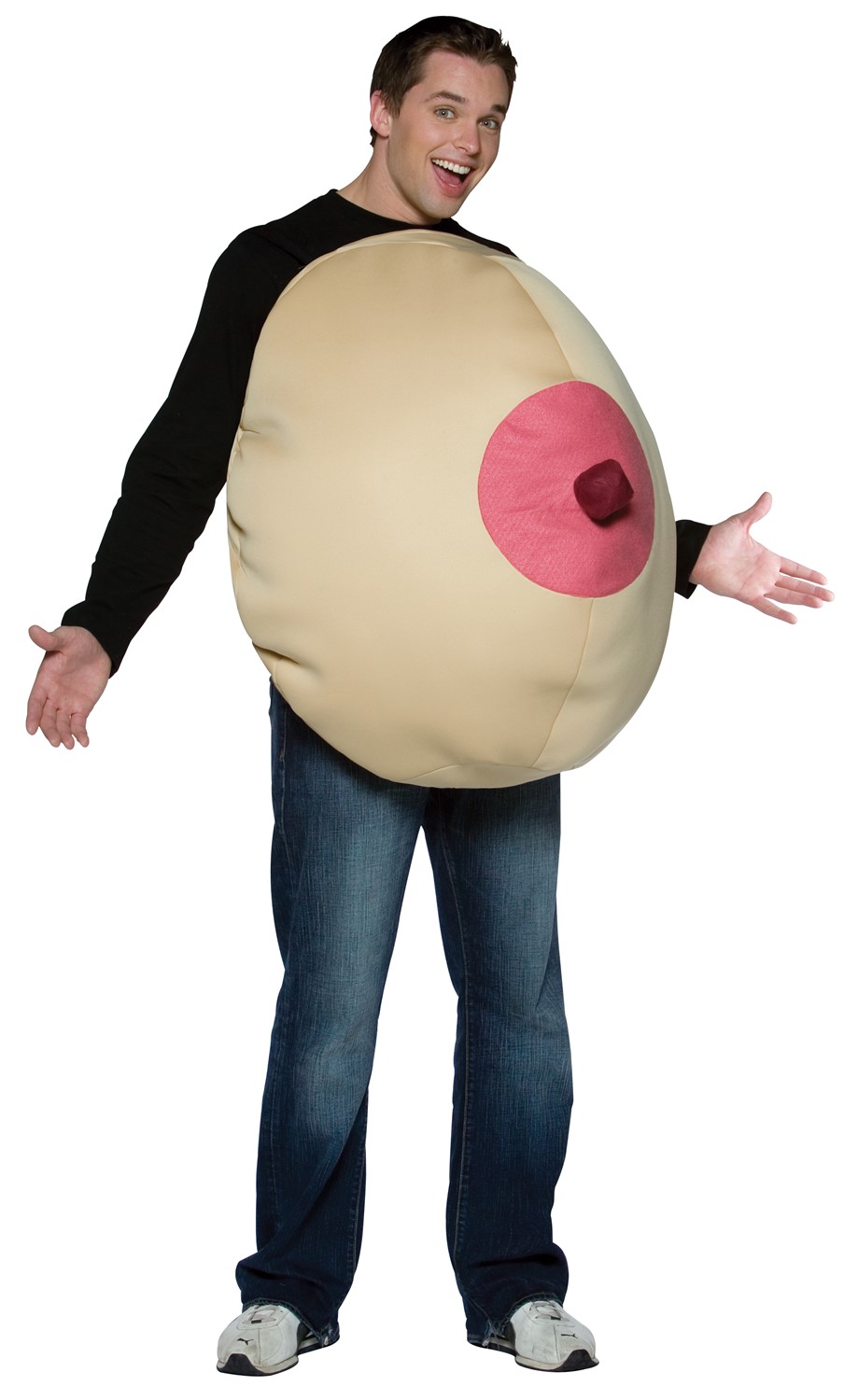 Funny halloween costume big boobs Rasta Imposta Giant Boob With Squeaky Nipple Costume Adult One Size For Men And Women Adult Sized Silly Funny Humorous Costume Dress Outfit For Halloween Events R Rated X Rated College Humor Over 21