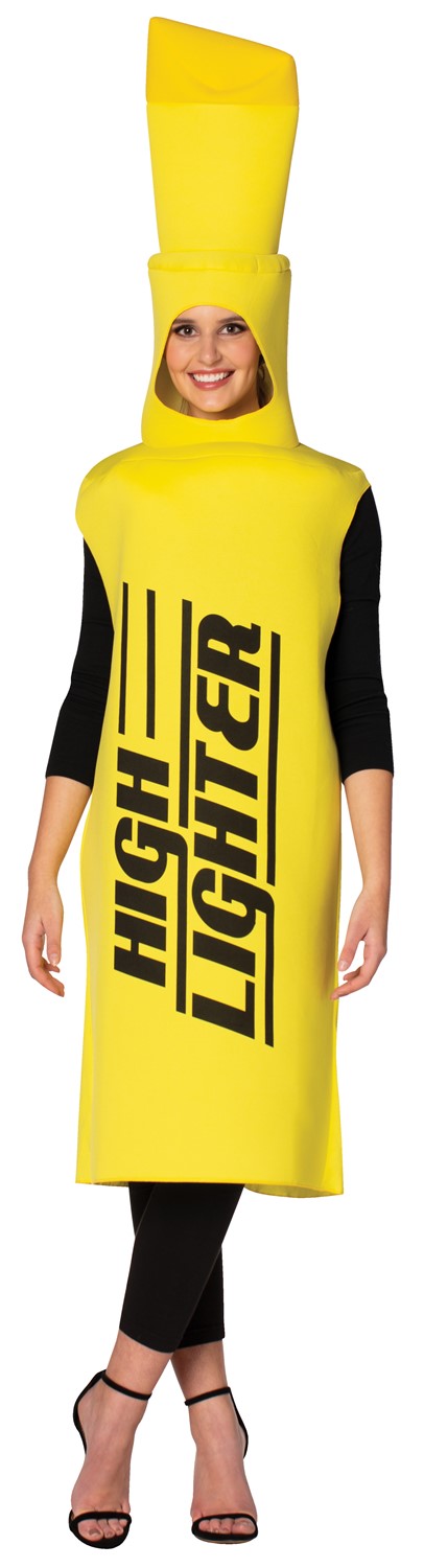Rasta Imposta Yellow Highlighter Halloween Costume, Adult One Size GC6738Y