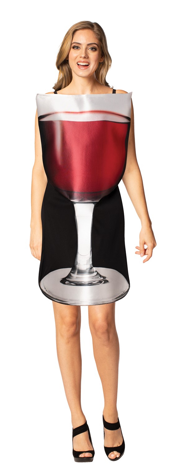 Rasta Imposta Get Real Glass of Red Wine Halloween Costume, Adult One Size GC6838