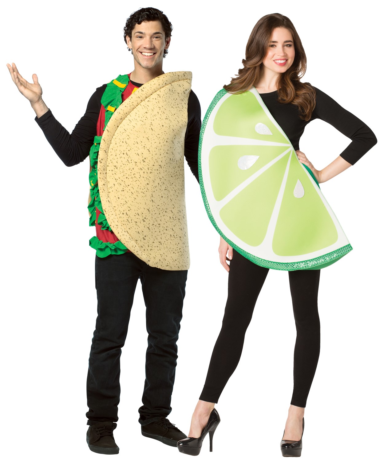 Rasta Imposta Lightweight Taco & Lime Slice Couples Halloween Costume, Adult One Size GC10161