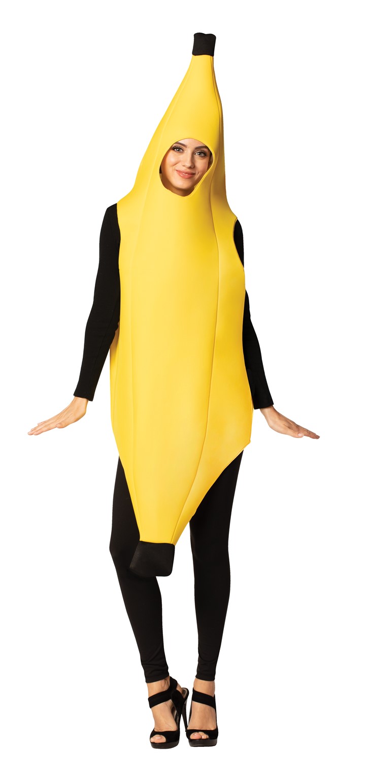 Lightweight Banana Food Fruit Funny Fancy Dress Up Halloween Adult Costume 