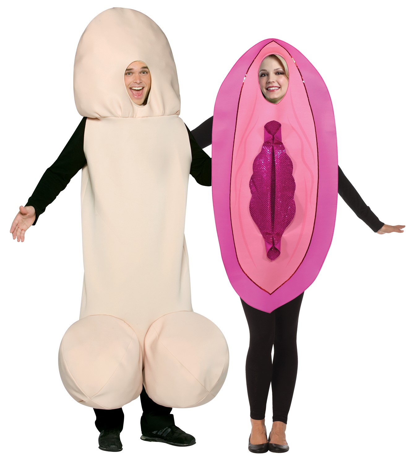 Rasta Imposta Happy Halloweenie & Fancy Vagina Couple Costume, Adults One Size 10339