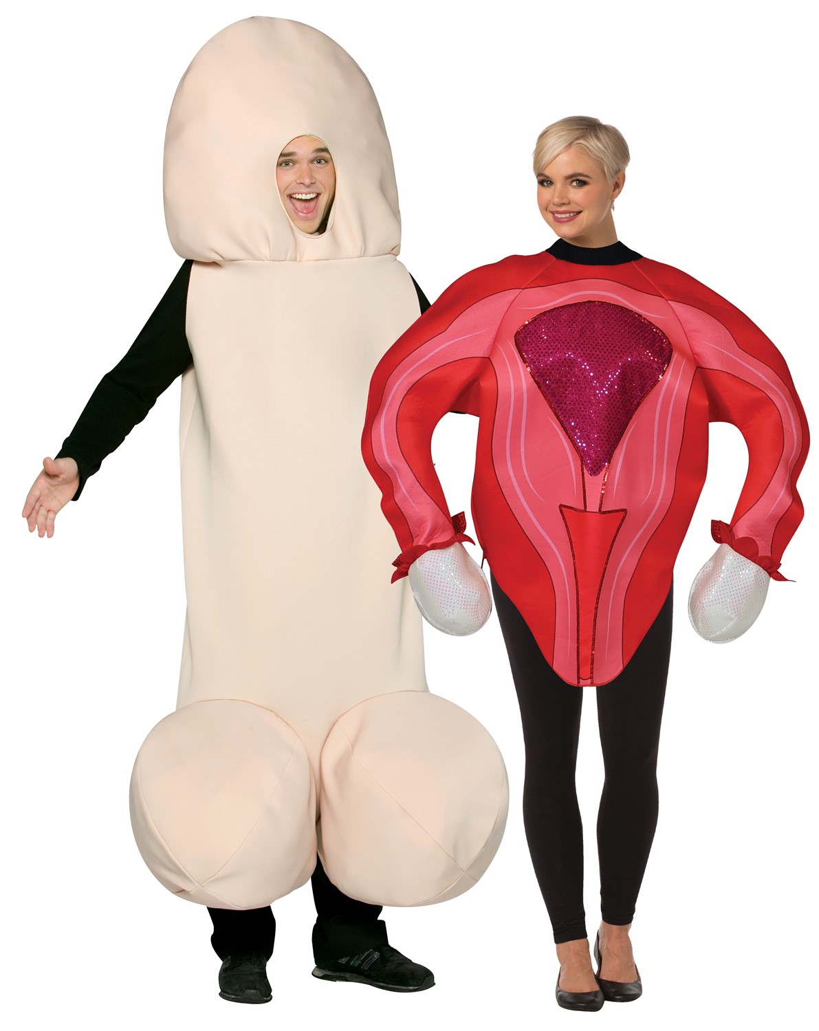 Halloweenie & Uterus Couples Costume Novelty College Humor Gag