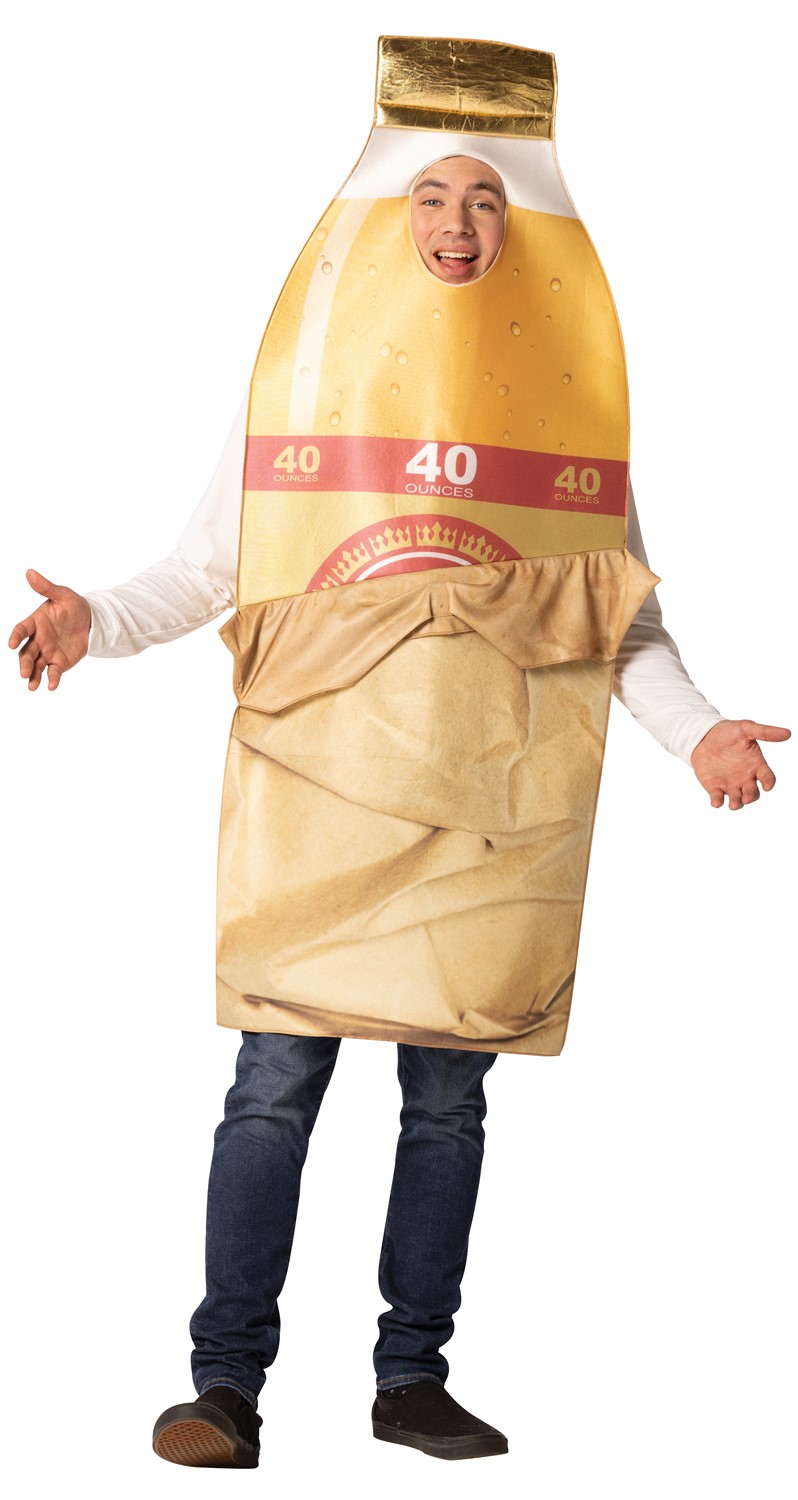 40 oz Bottle in Brown Bag Halloween Costume, Adult One Size