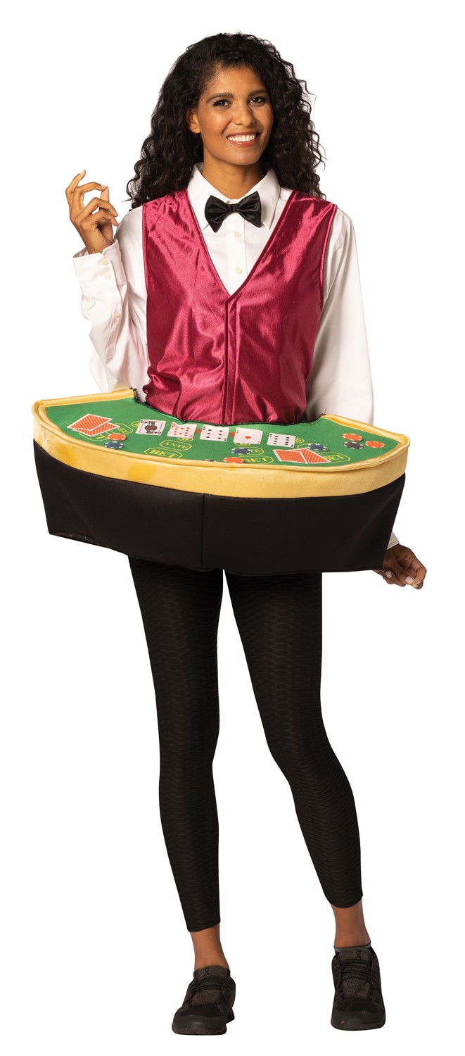 Rasta Imposta Poker Dealer w. Table Halloween Costume, Adult One Size GCR7406