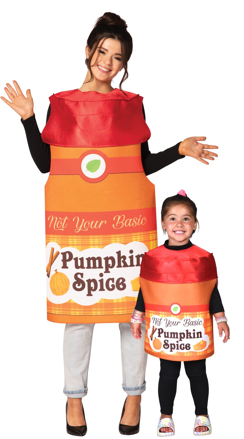 Rasta Imposta Pumpkin Pair Pumpkin Spice Adult & Child 3-6 Combo Halloween Costume Set 20009