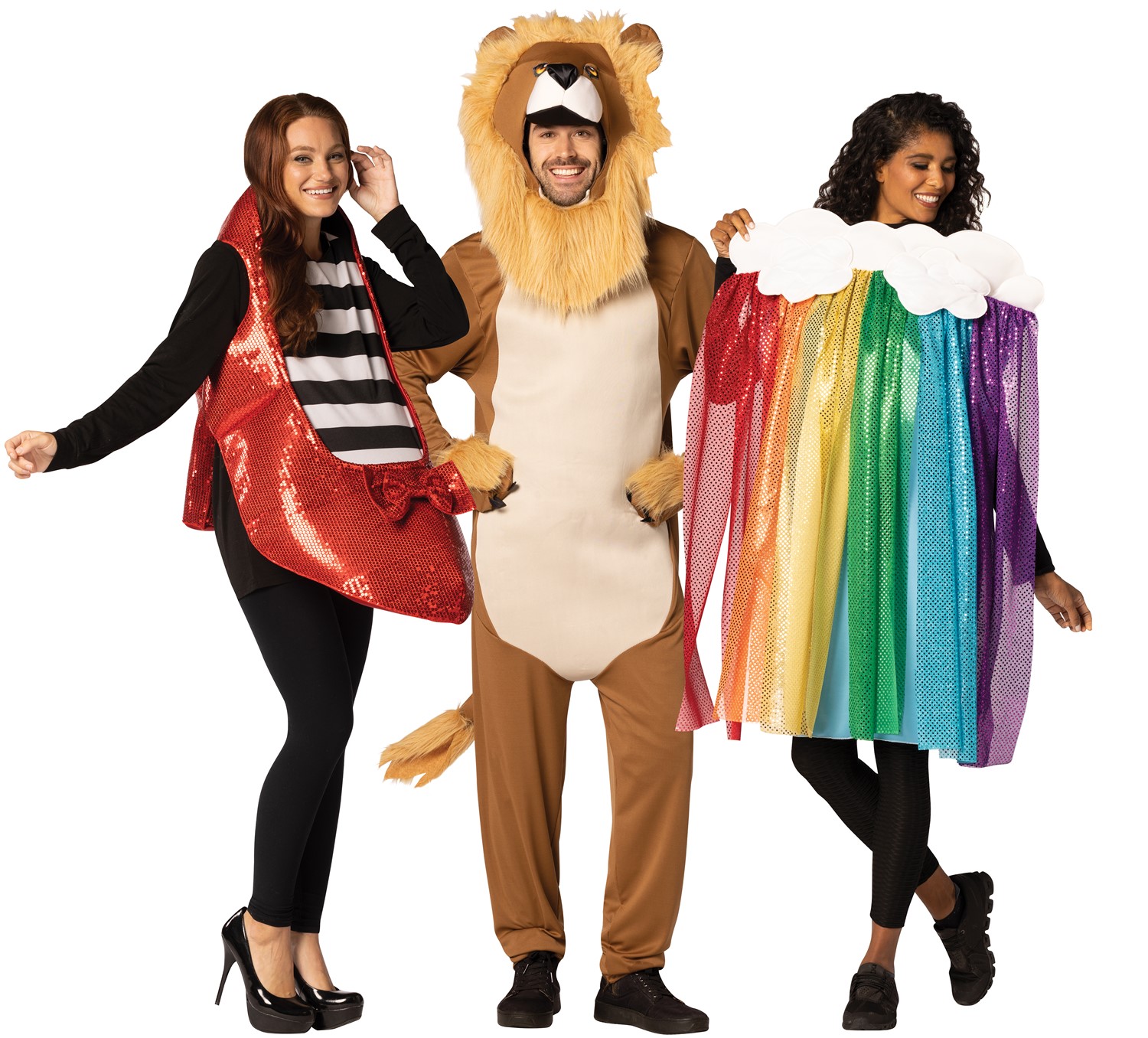 Rasta Imposta Ruby Slipper, Lion & Rainbow Halloween Group Costume, Adult One Size 20034