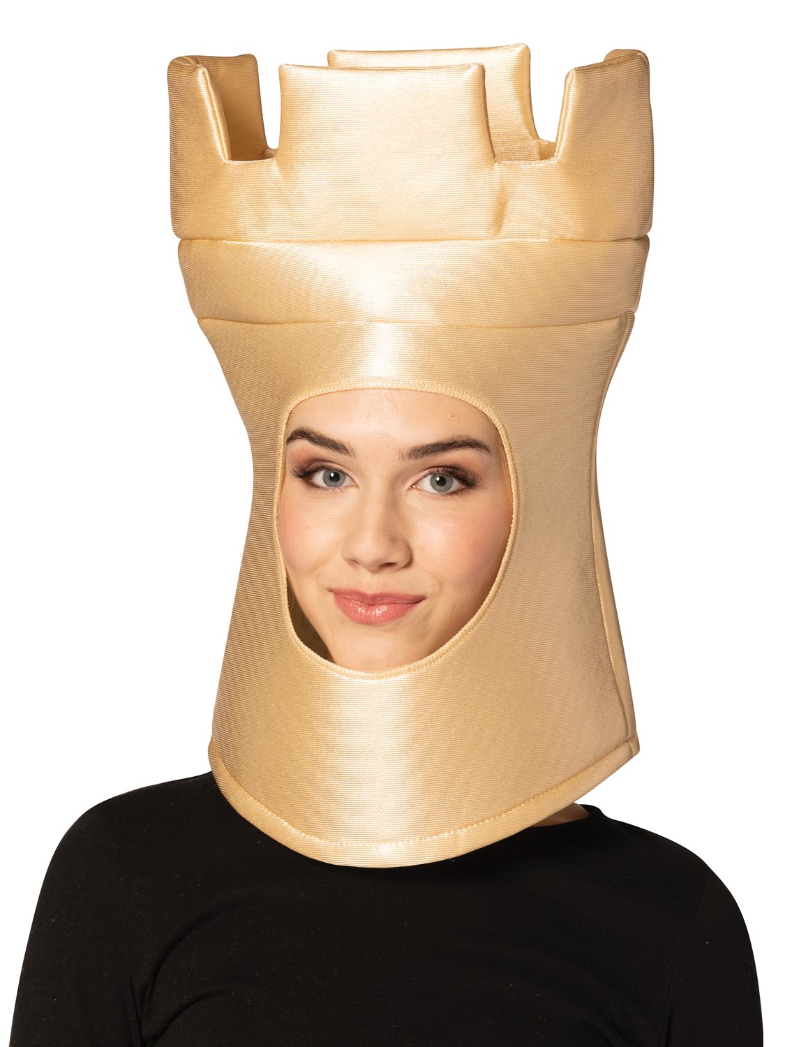 Rasta Imposta Ultimate Deluxe Beige Rook Chess Headpiece Mask, Adult One Size R1308-OS