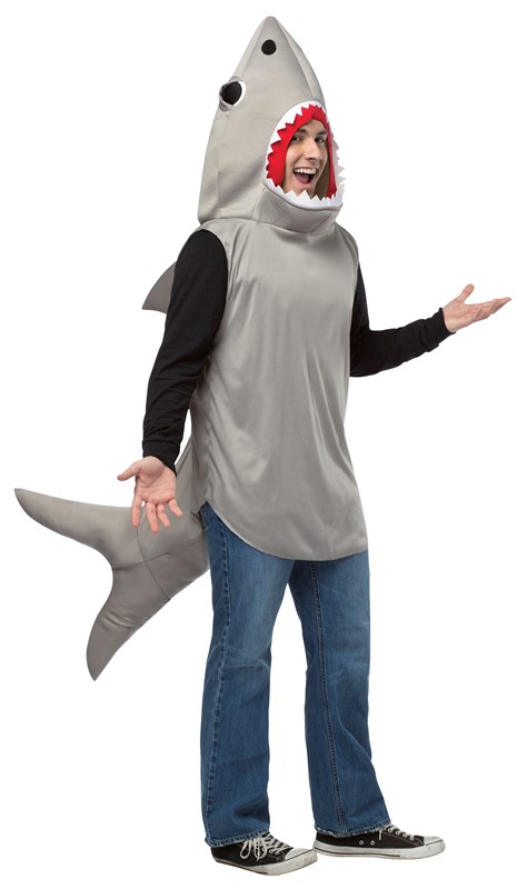 Adults Carry Me Piggy Back Shark Costume Fish Sea Animal Jaws Bruce Fancy Dress 