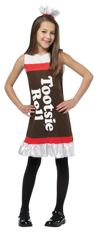 Rasta Imposta Tootsie Roll Ruffle Dress Costume, Child Size 7-10 GC4009710