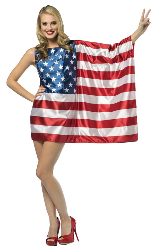 Rasta Imposta USA Flag Dress Costume, Women's Size 4-8 GC1972