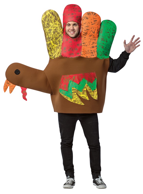 Rasta Imposta Hand Thanksgiving Turkey Costume, Adult One Size 7130