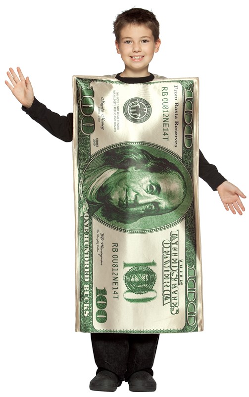 Costume Dollar Bill Child 7-10