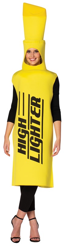 Rasta Imposta Yellow Highlighter Halloween Costume, Adult One Size GC6738Y