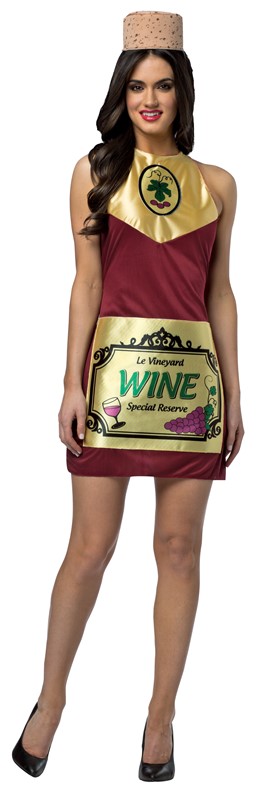 Rasta Imposta Wine Halloween Costume Dress with Hat, Women's Size 2-6 GC6333