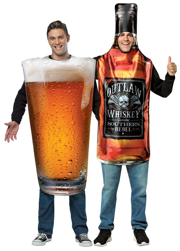 Rasta Imposta Beer Chaser, Whisky & Beer Couples Halloween Costume Set, Adult One Size 10227