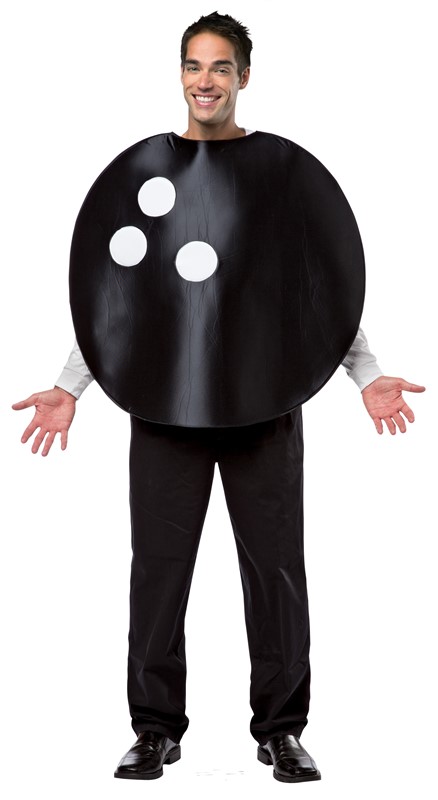 Rasta Imposta Black Bowling Ball Costume, Adult One Size GC6324