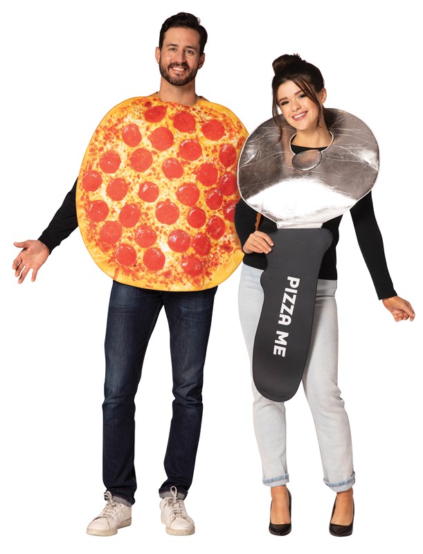 Rasta Imposta Pepperoni Pizza & Pizza Cutter Couple Costume, Adult One Size 10322