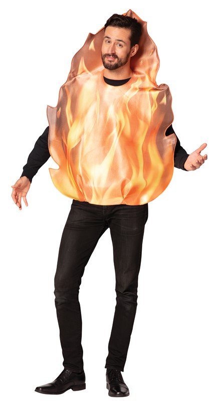 Rasta Imposta Flaming Fire Costume, Adult One Size GC1684