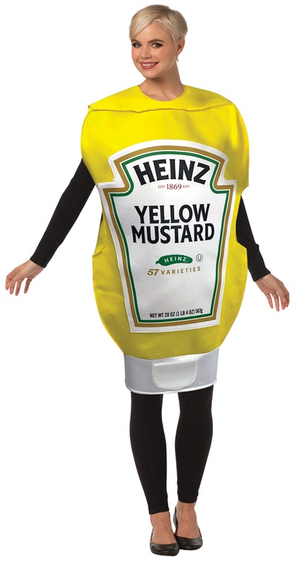 Rasta Imposta Heinz Mustard Squeeze Bottle Costume, Adult One Size 4860