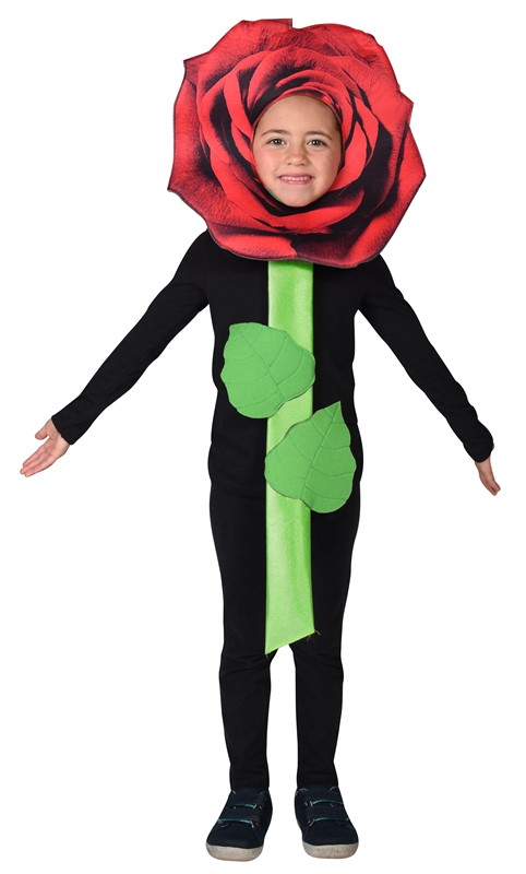 Rasta Imposta Red Rose Flower Child Costume Bouquet Garden Flowers Kids  Dress Up Cosplay Party Costu