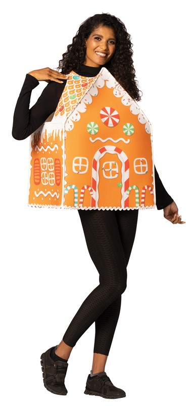 Gingerbread House Halloween Christmas Costume, Adult One Size