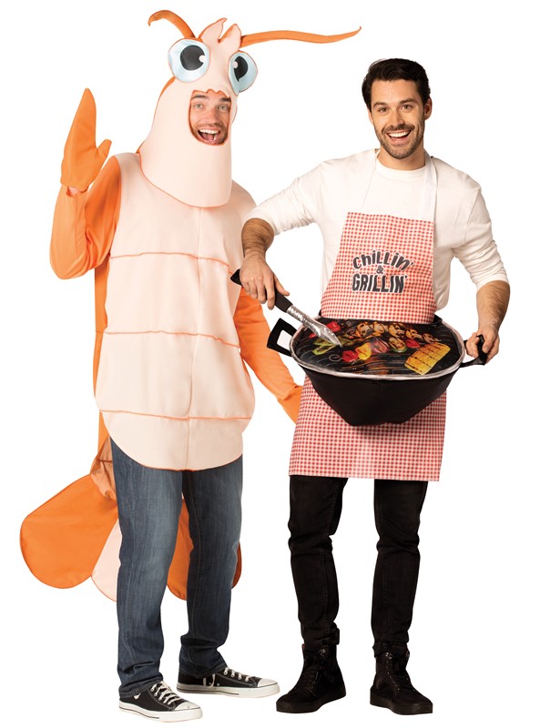 Rasta Imposta Grill Master & Shrimp Halloween Couples Costume Set, Adult One Size 20041