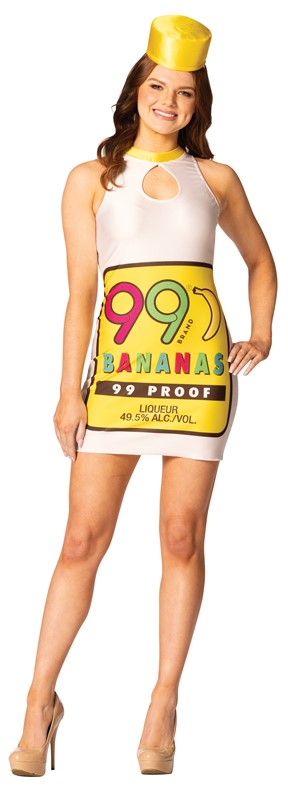 Rasta Imposta 99 Banana Dress Costume, Women's Size 2-8 R1390-SM