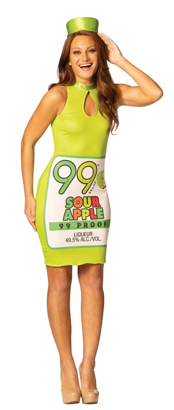 Rasta Imposta 99 Sour Apple Dress Costume, Women's Size 2-8 R1395-SM