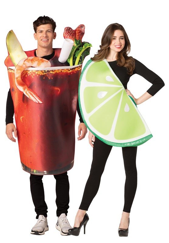 Rasta Imposta Spicy Tomato Juice Cocktail & Lime Couple Costume, Adult One Size 10249
