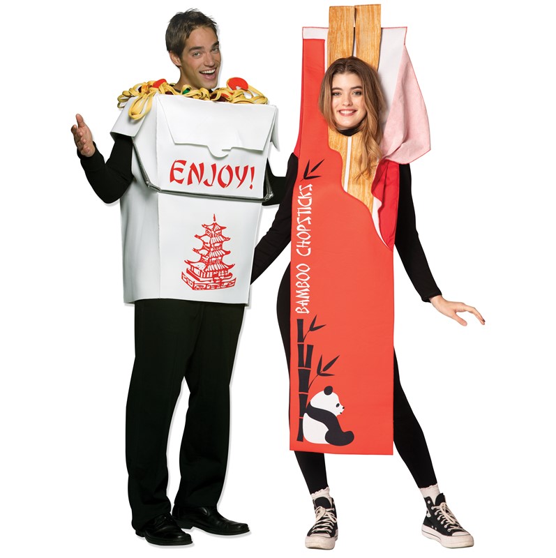 Rasta Imposta Chopsticks & Chinese Take Out Couples Halloween Costume, Adult One Size 10369