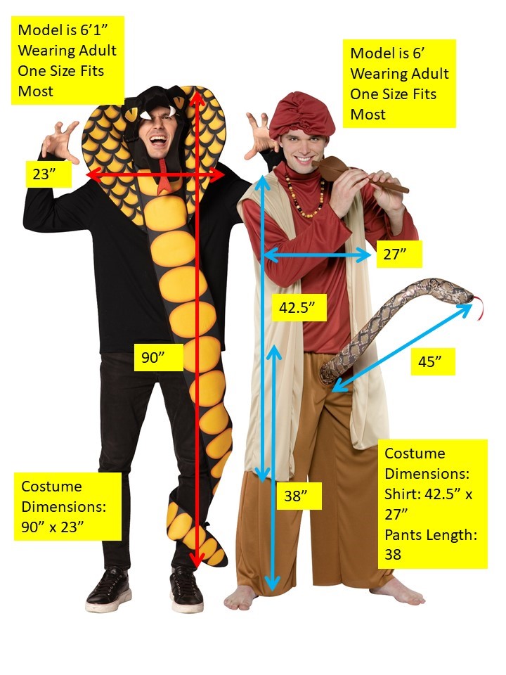 Cobra & Snake Charmer, Adult Costumes