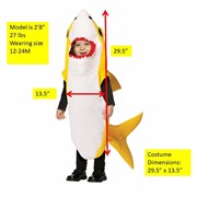 Rasta Imposta Yellow Shark Costume Baby Size 12-24 Months 1180-1224 View 2