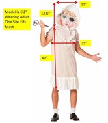 Rasta Imposta Molly the Demonic Dolly Costume, Adult One Size GC7288 View 2