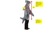 Rasta Imposta Hammerhead Shark Costume, Adult One Size GC6495 View 2