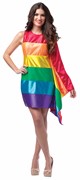 Rasta Imposta Rainbow Flag Pride Dress Costume, Women's Size 4-8 1969 View 2
