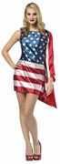 Rasta Imposta USA Flag Dress Costume, Women's Size 4-8 GC1972 View 2