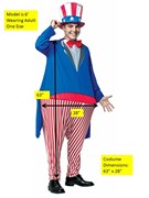 Rasta Imposta Uncle Sam Hoopster Costume, Adult One Size 6654 View 2