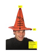 Rasta Imposta Party Animal Below Orange Caution Cone Hat, Adult One Size 3003-04 View 2