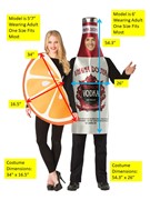 Rasta Imposta Screwdriver Drink Vodka Bottle & Orange Slice Couples Costume, Adult One Size 10331 View 2