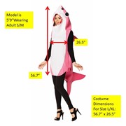 Rasta Imposta Pink Shark Costume Lightweight, Adult Sizes S-M 1181-SM View 3
