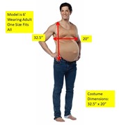 Rasta Imposta Pregnant Bodysuit Costume, Adult One Size GC6451 View 3